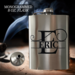 Personalized Steel Flask Custom Engraved Design for Dad Brother Best Man Birthday Gift 